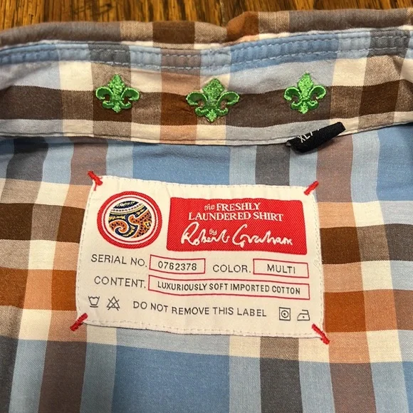 Robert Graham The FreshlyLaundered Multi Color Shirt Xl - Picture 5 of 11